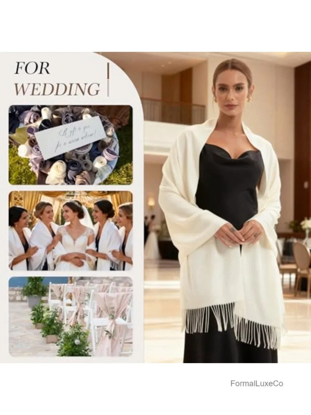 Soft Viscose Pashmina Wrap Shawl for Weddings Parties